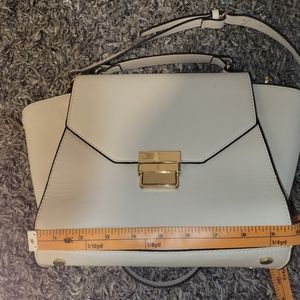 White creme color trapeze bag (Zara)